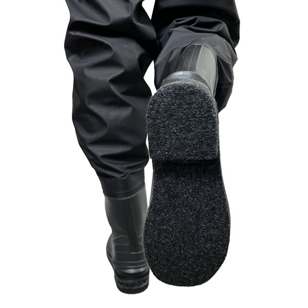 透湿チェストハイウェーダー フェルト ブラック